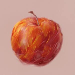 Back to School Apple Art