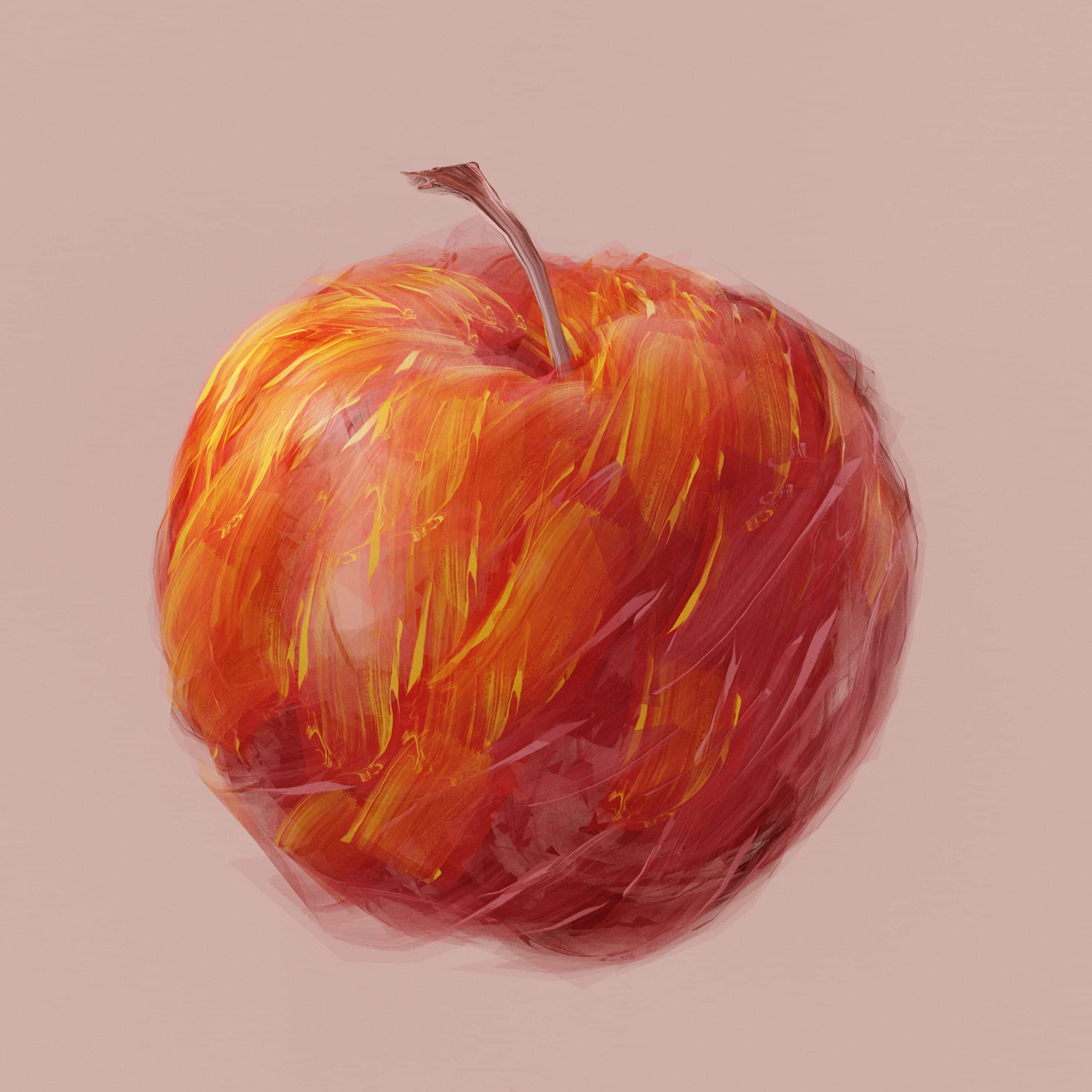 Back to School Apple Art