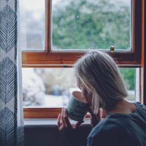 woman 2 drinking chai